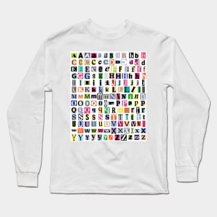 alphabet letters Long Sleeve T-Shirt